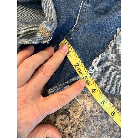 Frank and Oak Size 29 Blue Denim Cut Off Jean Shorts - Picture 7 of 7